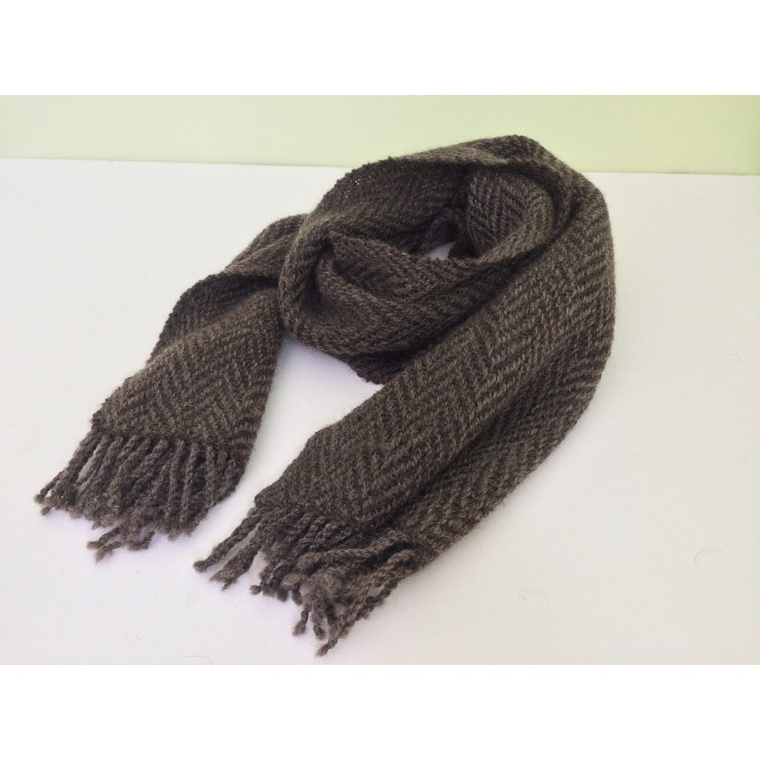 Herringbone scarf displayed flat