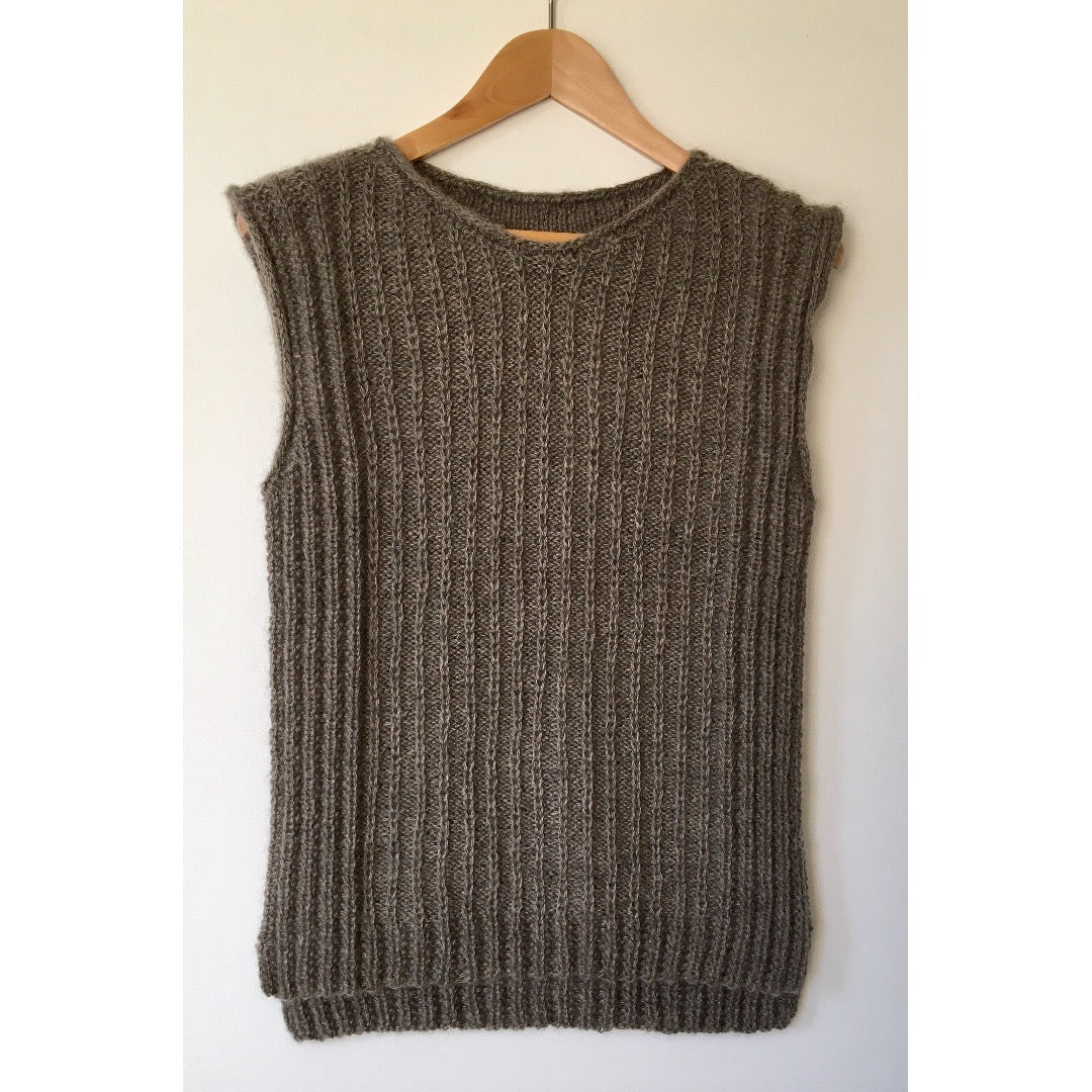 Waterrock Vest knit in Light worsted Romo Wolf