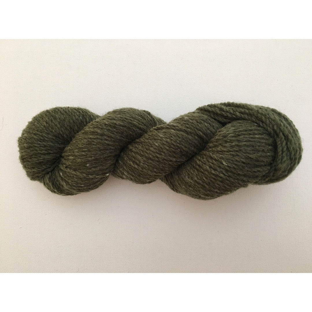 One hank of dark green CVMco worsted weight yarn