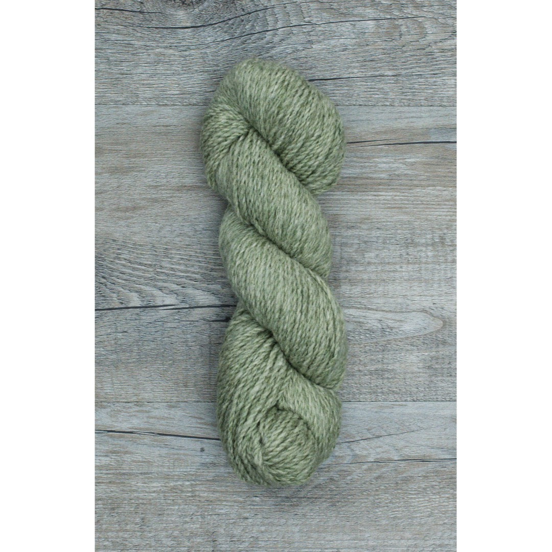 One hank of light green CVMco worsted weight yarn