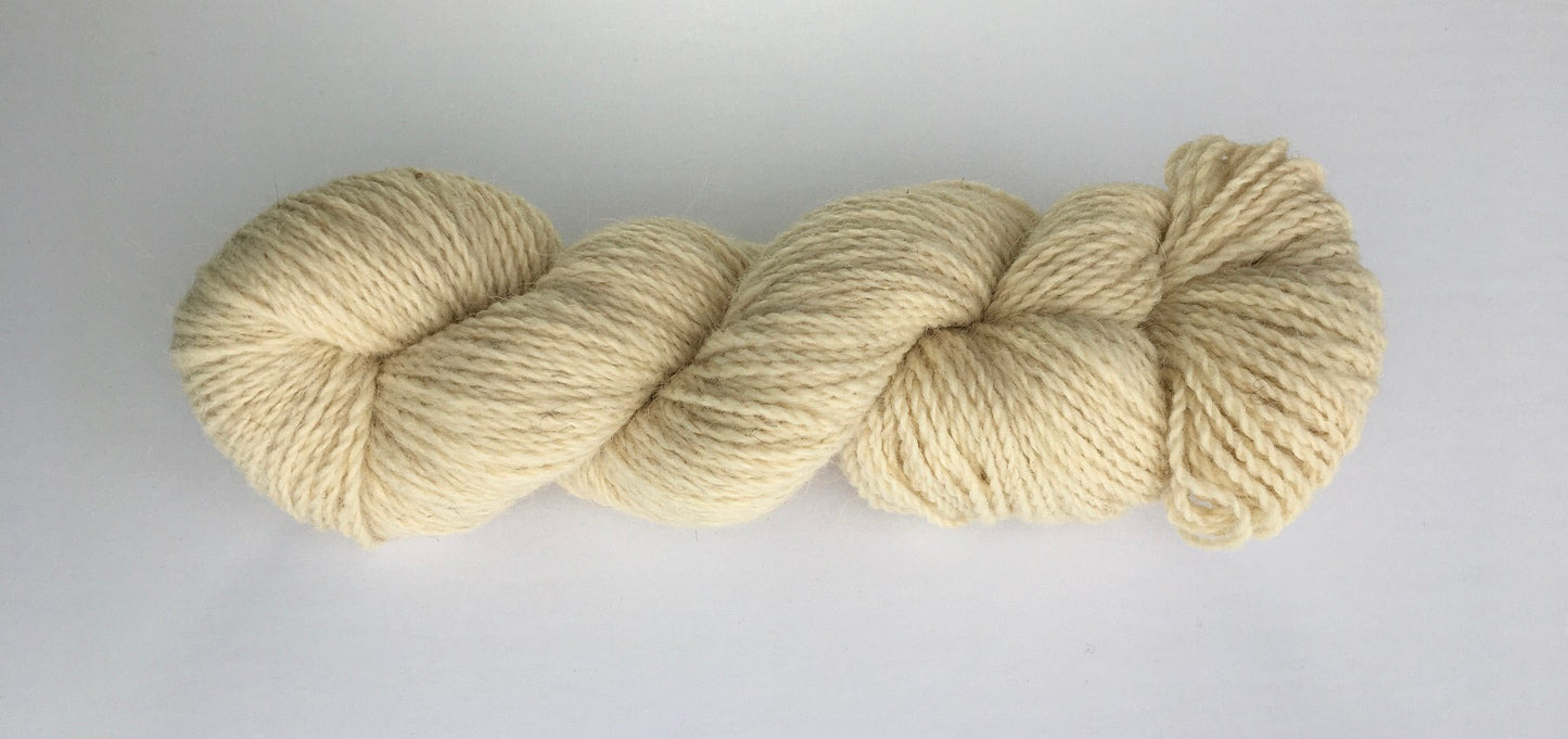 One hank of Copaca worsted in creamy white