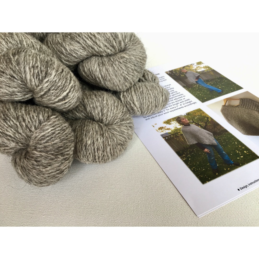 Printed pattern and 5 hanks of grey Como Classic yarn